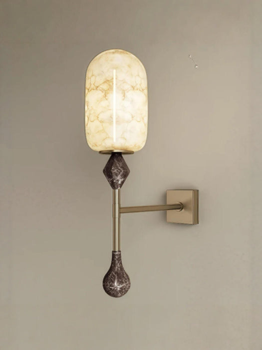 Alabaster Obelisk Double Alabaster Sconce Vakkerlight