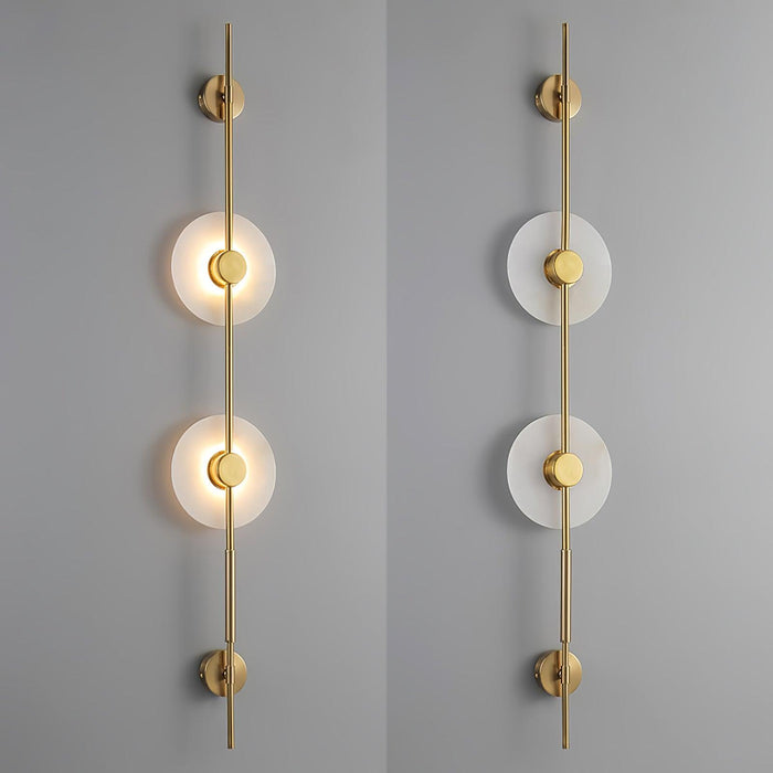 Alabaster Vertical Plug-in Wall Sconce Vakkerlight