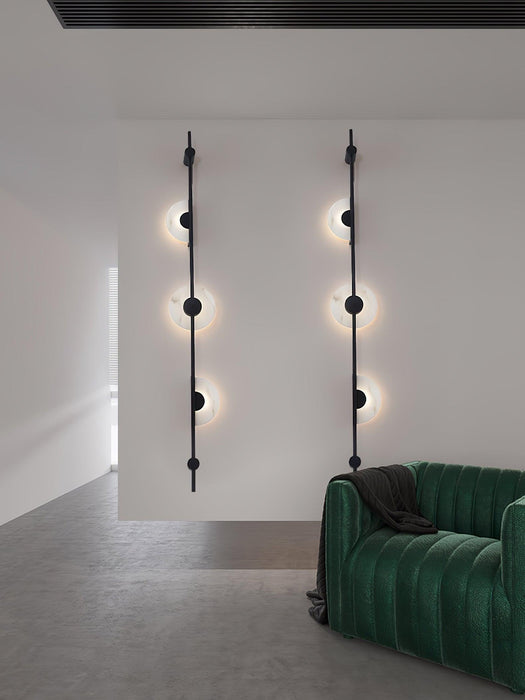 Alabaster Vertical Plug-in Wall Sconce Vakkerlight