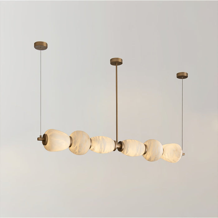 Alabaster Pebble Linear Chandelier Vakkerlight