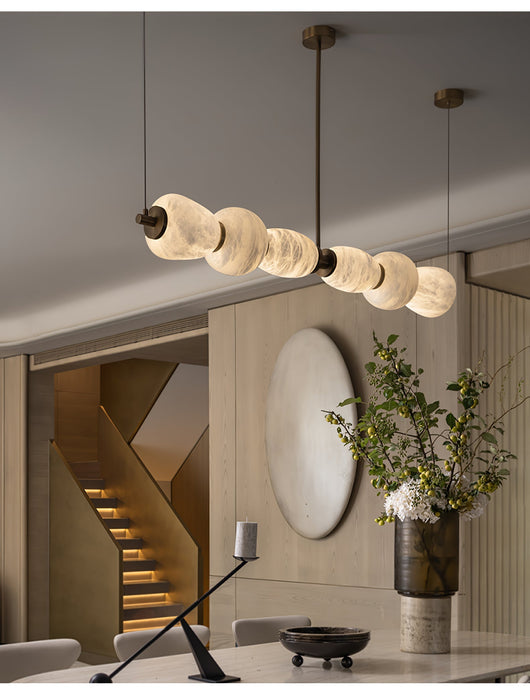 Alabaster Pebble Linear Chandelier Vakkerlight