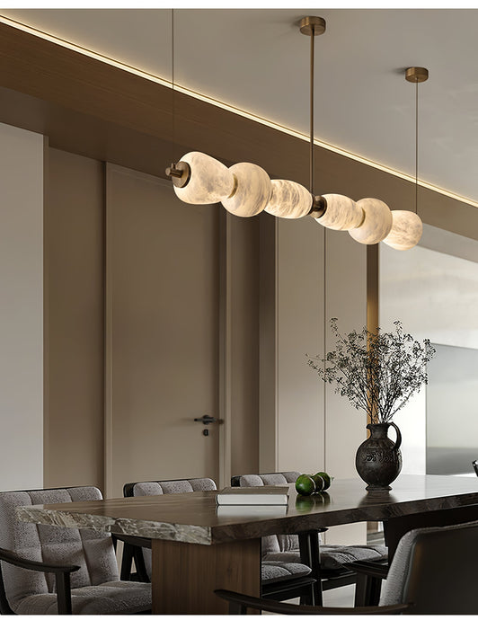 Alabaster Pebble Linear Chandelier Vakkerlight