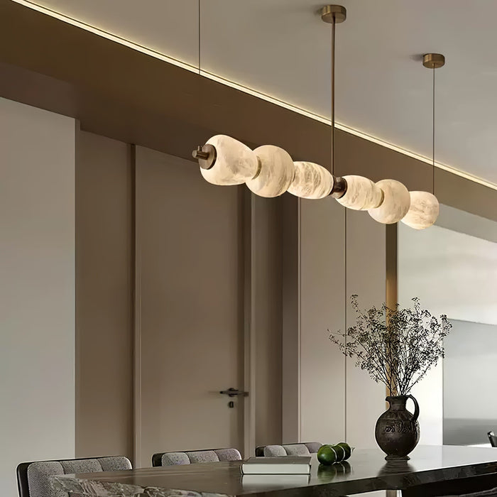 Alabaster Pebble Linear Chandelier Vakkerlight