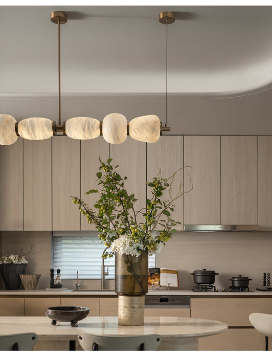Alabaster Pebble Linear Chandelier Vakkerlight