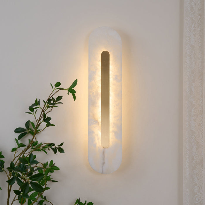 Alabaster Rounded Wall Light Vakkerlight