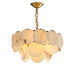 Alabaster Shell Brass Chandelier Vakkerlight