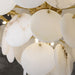 Alabaster Shell Brass Chandelier Vakkerlight