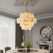 Alabaster Shell Brass Chandelier Vakkerlight