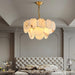 Alabaster Shell Brass Chandelier Vakkerlight
