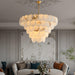 Alabaster Shell Brass Chandelier Vakkerlight