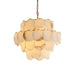 Alabaster Shell Brass Chandelier Vakkerlight