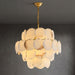 Alabaster Shell Brass Chandelier Vakkerlight