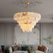 Alabaster Shell Brass Chandelier Vakkerlight
