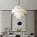 Alabaster Shell Brass Chandelier Vakkerlight