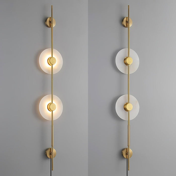Alabaster Vertical Plug-in Wall Sconce Vakkerlight
