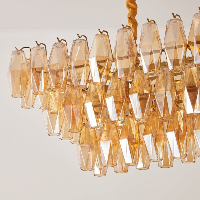 Amber Prism Glass Chandelier Vakkerlight