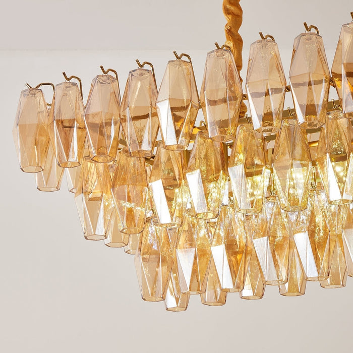 Amber Prism Glass Chandelier Vakkerlight