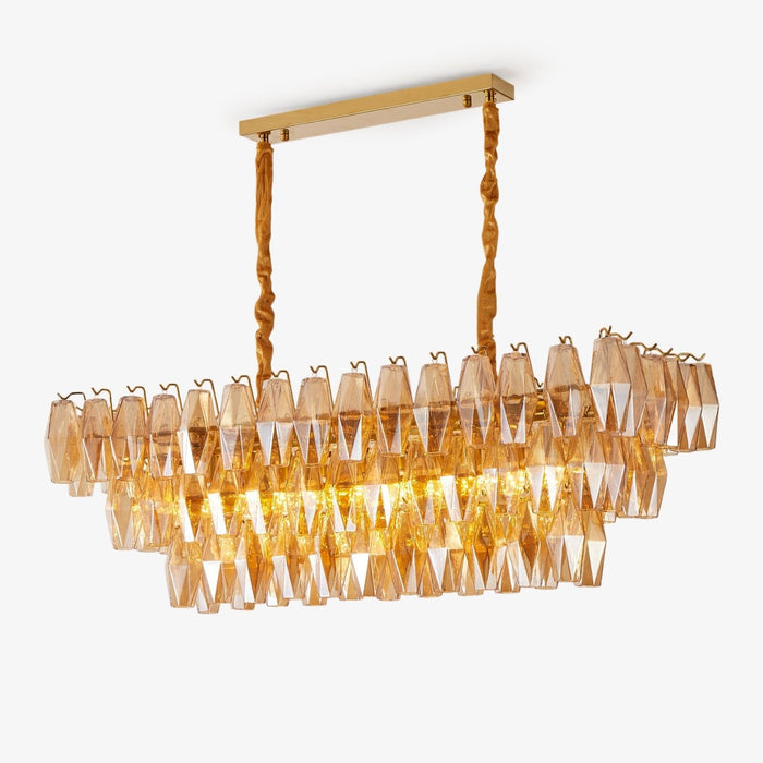 Amber Prism Glass Chandelier Vakkerlight