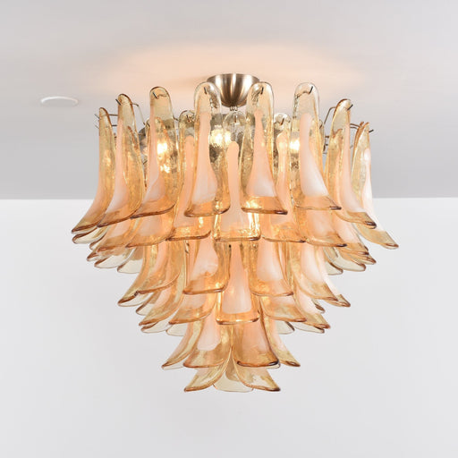 Amber Petal Glass Ceiling Lamp Vakkerlight