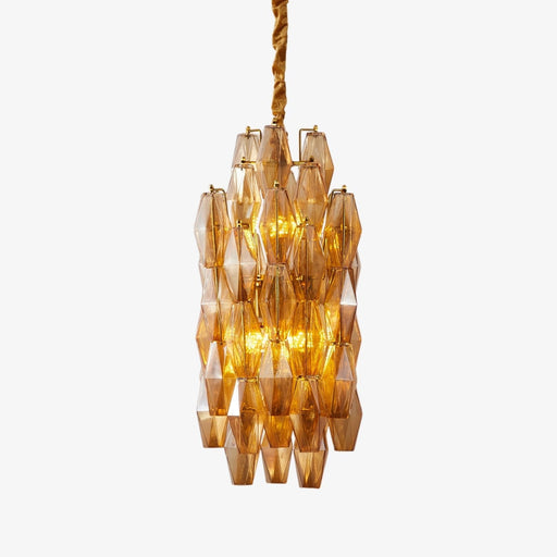 Amber Prism Long Chandelier Vakkerlight
