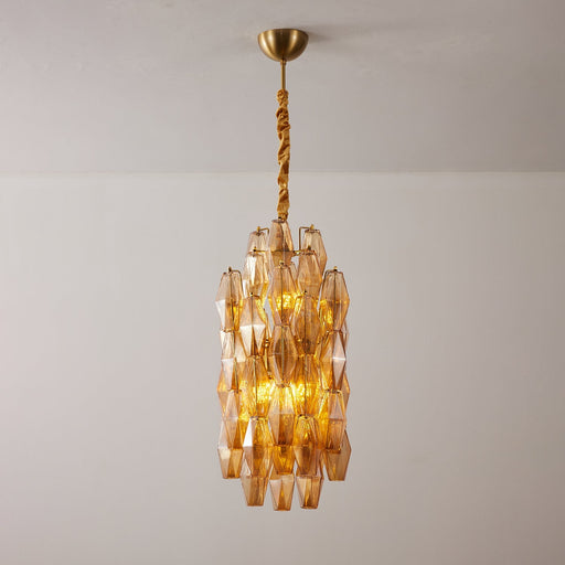 Amber Prism Long Chandelier Vakkerlight