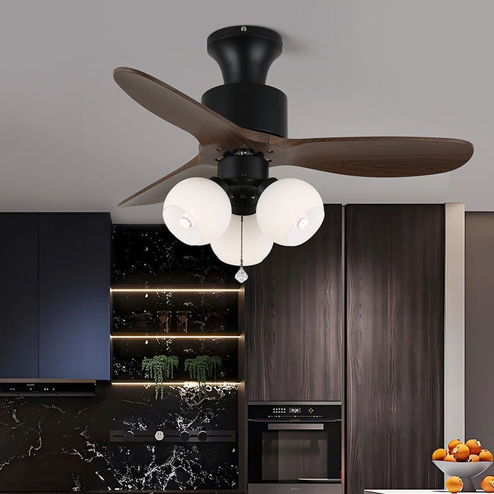Amberglo Retro Ceiling Fan Light Vakkerlight