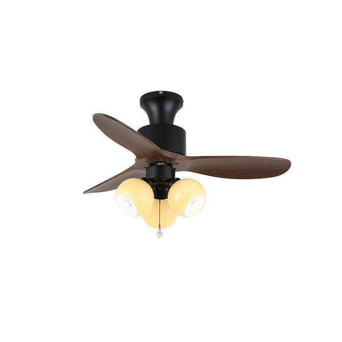 Amberglo Retro Ceiling Fan Light Vakkerlight