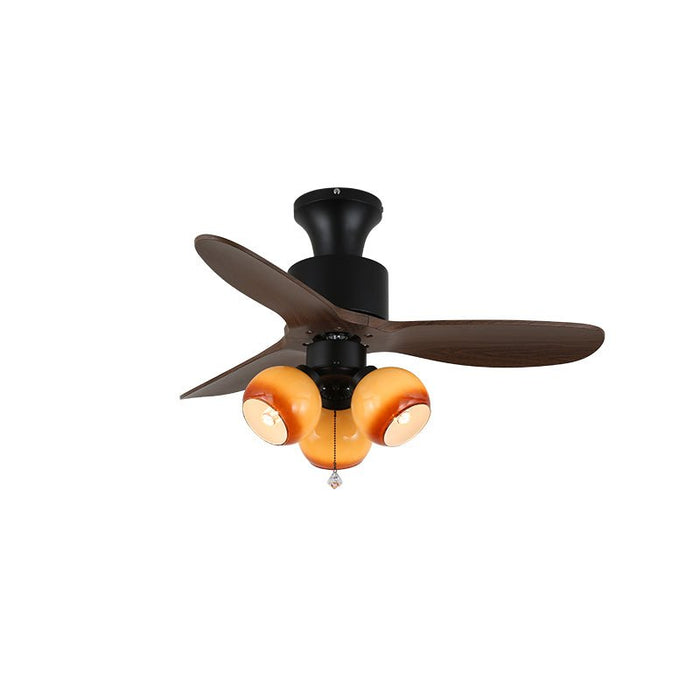 Amberglo Retro Ceiling Fan Light Vakkerlight