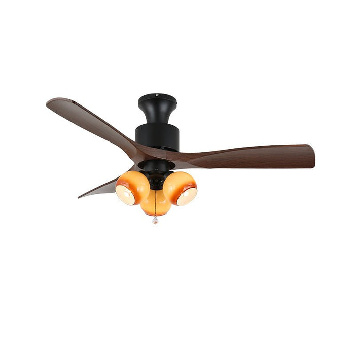 Amberglo Retro Ceiling Fan Light Vakkerlight