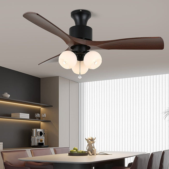 Amberglo Retro Ceiling Fan Light Vakkerlight