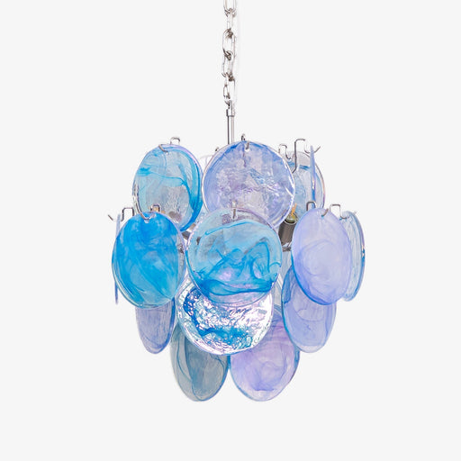 Aqua Blue Glass Chandelier Vakkerlight