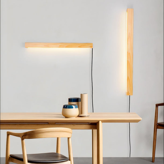 Arlo Linear Wood Plug-in Wall Light Vakkerlight