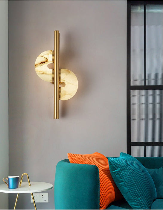 Aurelia Dual Disc Alabaster Sconce Vakkerlight