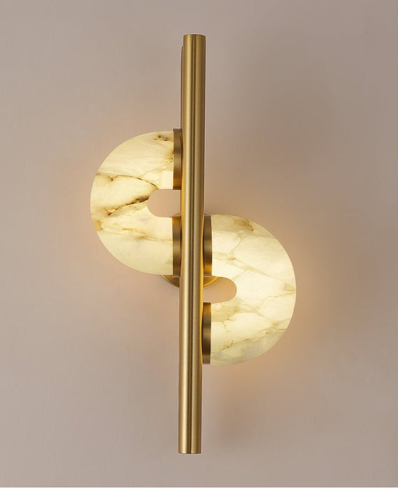 Aurelia Dual Disc Alabaster Sconce Vakkerlight