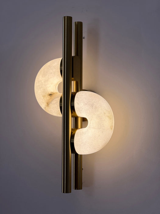 Aurelia Dual Disc Alabaster Sconce Vakkerlight