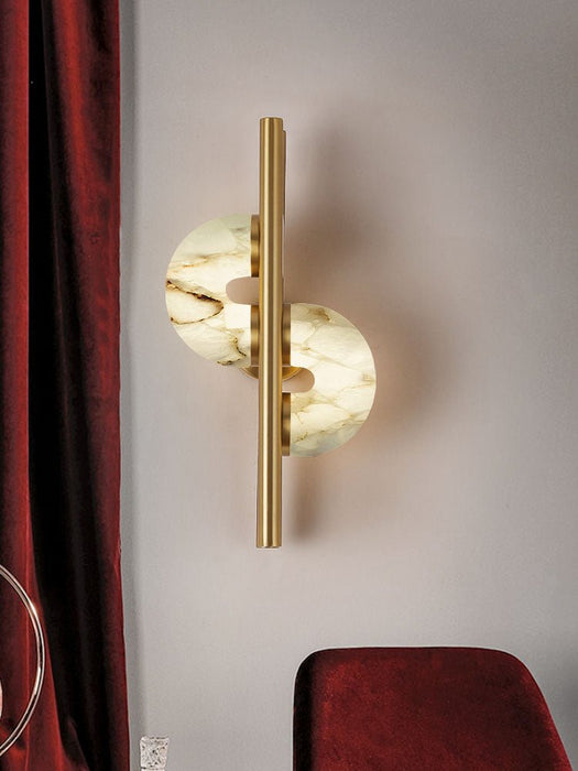 Aurelia Dual Disc Alabaster Sconce Vakkerlight