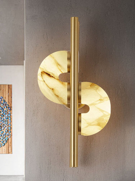 Aurelia Dual Disc Alabaster Sconce Vakkerlight