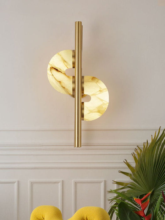 Aurelia Dual Disc Alabaster Sconce Vakkerlight