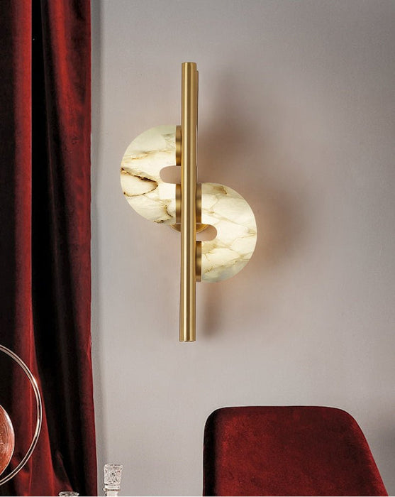 Aurelia Dual Disc Alabaster Sconce Vakkerlight