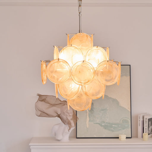 Aurelia Apricot Glass Chandelier Vakkerlight