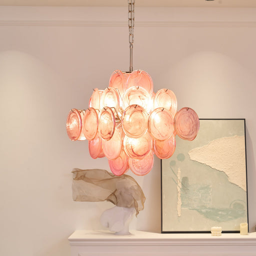 Aurelia Pink Glass Chandelier Vakkerlight