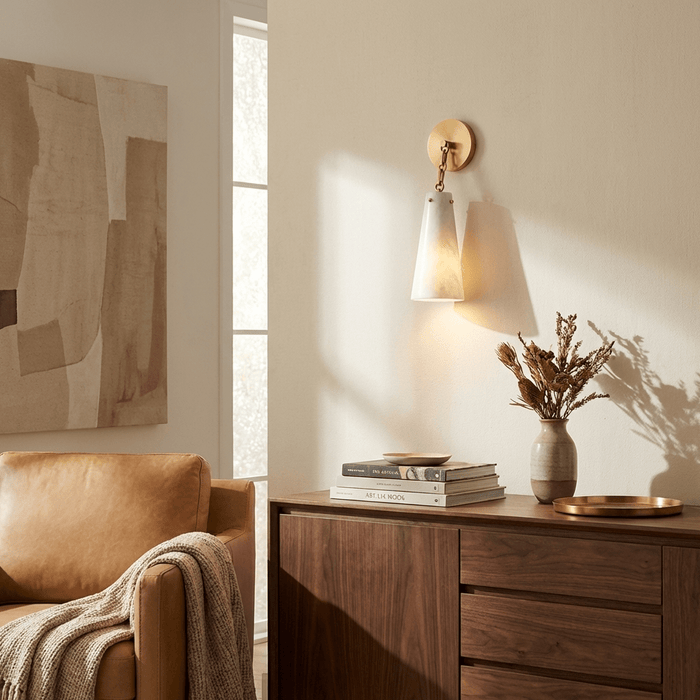 Aurelian Tapered Alabaster Wall Sconce Vakkerlight
