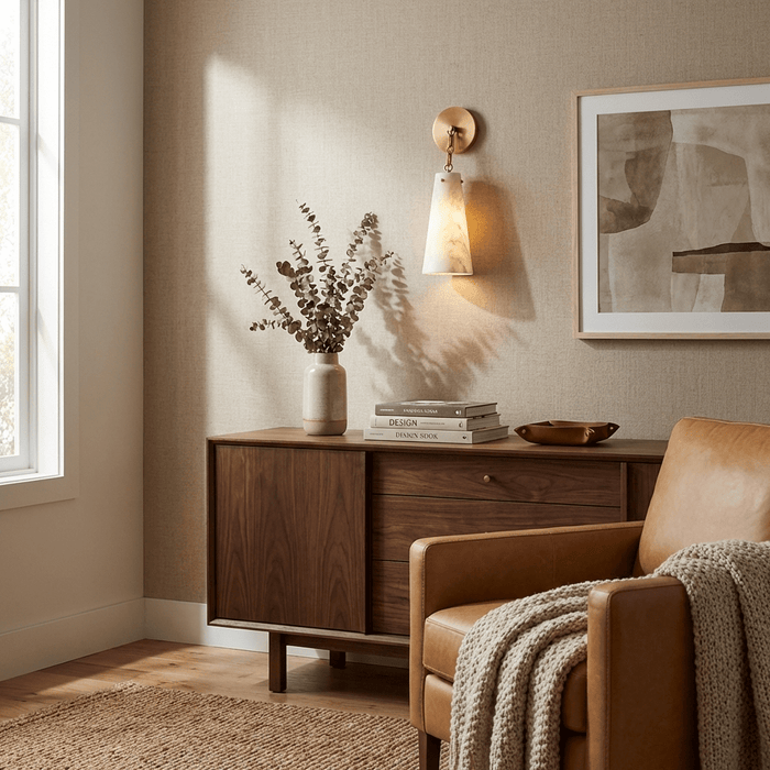 Aurelian Tapered Alabaster Wall Sconce Vakkerlight