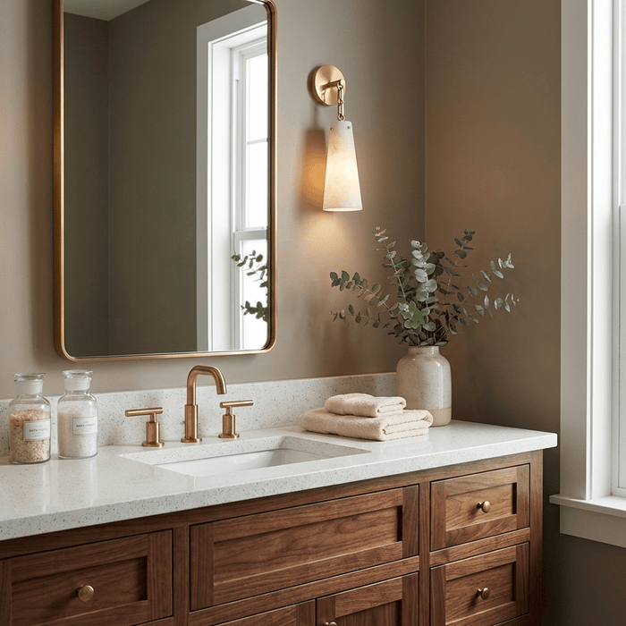 Aurelian Tapered Alabaster Wall Sconce Vakkerlight
