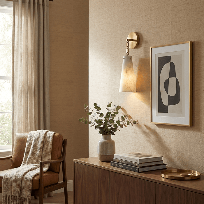 Aurelian Tapered Alabaster Wall Sconce Vakkerlight