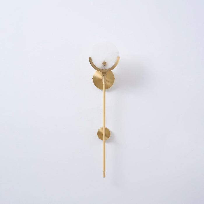 Ava Brass Alabaster Wall Lamp Vakkerlight