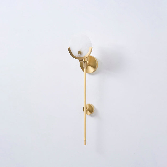 Ava Brass Alabaster Wall Lamp Vakkerlight
