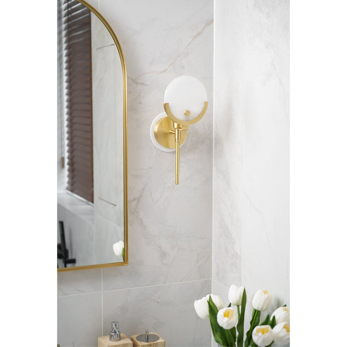 Ava Brass Alabaster Wall Lamp Vakkerlight