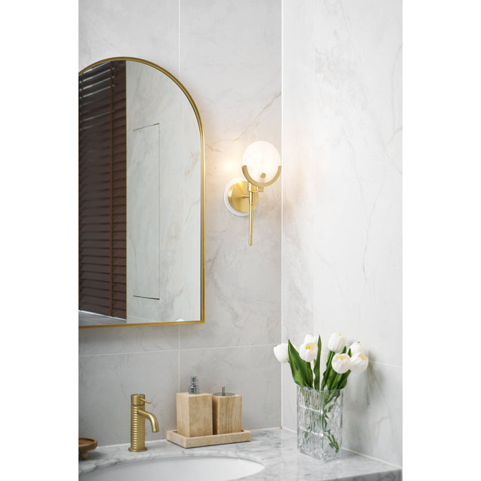 Ava Brass Alabaster Wall Lamp Vakkerlight