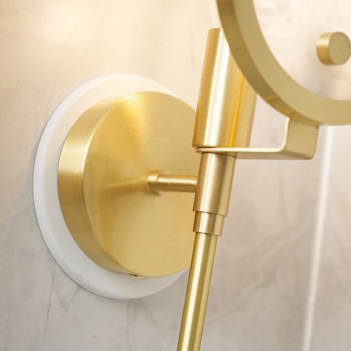 Ava Brass Alabaster Wall Lamp Vakkerlight